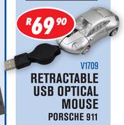 Retractable V1709 USB Optical Mouse PORSCHE 911