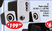 Dixon 2.1 Channel Multimedia Systems With Subwoofer & 2 Speakers V6