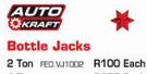 Auto Kraft 2 Ton Bottle Jacks FED.VJ1002-Each