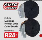 Auto Kraft 2.5m Luggage Holder With Cam Buckle-Per Set