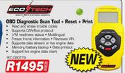 Eco Tech OBD Diagnostic Scan Tool + Reset + Print-Each