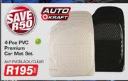 Auto Kraft 4 Pce PVC Premium Car Mat Set-Per Set