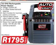 Auto Kraft 12/24V Rechargeable Power Station-Each