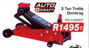 Auto Kraft 3 Ton Trollie Domkrag Elk