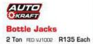 Auto Kraft 2 Ton Bottle Jacks FED.VJ1002-Each