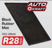 Auto Kraft Black Rubber Mat-Each