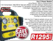 Auto Kraft 5-In-1 Power Station-Each
