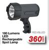 180 Lumens LED Rechargeable Spot Lamp FED.VSLLED-Each
