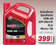 Auto Zone Synthetic 10W-40 API SN/CF Motor Oil AZC.10W405L-5L Each