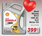 Shell Rimula R4 X 15W-40 Motor Oil SHL.97308-5L Each