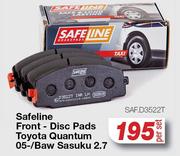 Safeline Front Disc Pads For Toyota Quantum 05-/Baw Sasuku 2.7SAF.D3522T-Per Set