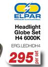 Elpar Headlight Globe Set H4 6000K ERG.LEDHIDH4-Per Set