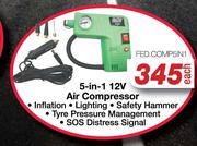 Auto Kraft 5 In 1 12V Air Compressor FED.COMP5IN-Each