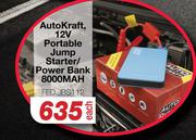 Auto Kraft 12V Portable Jump Starter/Power Bank 8000 mAh FED.JBS112-Each