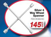 Silver 4 Way Wheel Spanner FED.VIC80/4C-Each