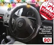 Steering Wheel Cover Massage Carbon Look FED.A158-Each