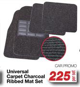 Universal Carpet Charcoal Ribbed Mat Set CAR.PROMO-Per Set