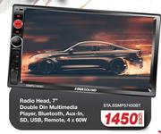 Star Sound Radio Head 7" Double Din Multimedia Player,BT,Aux In,SD,USB,Remote 4x60W STA.SSMP57450BT