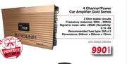 StarSound 4 Channel Power Car Amplifier Gold Series STA.SSAGLD95004-Each