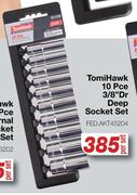 Tomi Hawk 10 Pce 3/8" Dr Deep Socket Set FED.AKT45204-Per Set