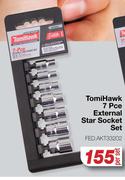 Tomi Hawk 7 Pce External Star Socket Set FED.AKT33202-Per Set