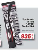 Tomi Hawk 14 Pce 1/2" Dr Socket Set FED.AKT45432-Per Set