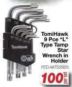 Tomi Hawk 9 Pce "L" Tyre Tamp Star Wrench In Holder FED.AKT22925-Per Set