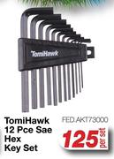 Tomi Hawk 12 Pce Sae Hex Key Set FED.AKT73000-Per Set