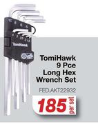 Tomi Hawk 9 Pce Long Hex Wrench Set FED.AKT22932-Per Set