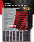 Tomi Hawl 10 Drawer & 850 Pce Tool Set FED.AKT47117-Per Set