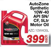 Autozone Synthetic 10W-40 API SN/CF Motor Oil AZC.10W405L-5L Each