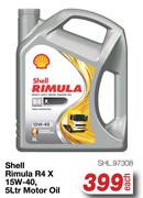 Shell Rimula R4 X 15W-40 Motor Oil SHL.97308-5L Each