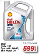 Shell Helix HX8 Synthetic 5W-40 Motor Oil SHL.550045698-5L Each