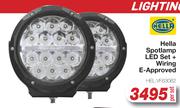 Hella Spotlamp LED Set + Wiring E Approved HEL.VF63062-Each
