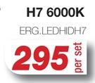 Elpar Headlight Globe Set H7 6000K ERG.LEDHIDH7-Per Set