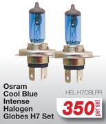Osram Cool Blue Intense Halogen Globes H7 Set HEL.H7CBLPR-Per Set