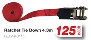 Ratchet Tie Down 4.3m FED.VRTD115-Each