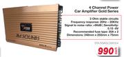Star Sound 4 Channel Power Car Amplifier Gold Series STA.SSAGLD95004-Each