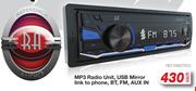 RA MP3 Audio Unit,USB Mirror Link To Phone,BT,FM,Aux In REF.RABTR03-Each