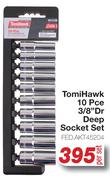 Tomi Hawk 10 Pce 3/8" Dr Deep Socket Set FED.AKT45204-Per Set