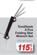 TomiHawk 8 Pce Folding Star Wrench Set FED.AKT22941-Per Set