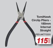 TomiHawk Circlip Pliers 180mm Internal Straight FED.AKT73331-Each