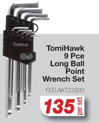 TomiHawk 9 Pce Long Ball Point Wrench Set FED.AKT229333-Per Set