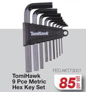 TomiHawk 9 Pce Metric Hex Key Set FED.AKT73001-Per Set