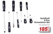 Auto Kraft 8Pce Screwdriver Set FED.AKM90506-Per Set