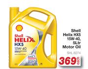 Shell Helix HX5 15W-40, Motor Oil SHL.8274-5Ltr Each