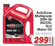 AutoZone Multigrade 20W-50 SG/CD, Motor-Oil AZC.20W505L-5Ltr Each