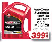 AutoZone Synthetic 10W-40 API SN/CF, Motor-Oil AZC.10W405L-5Ltr Each