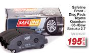 Safeline Front-Disc Pads (Toyota Quantum 05-/BAW Sasuku 2.07) SAF.D3522T-Per Set
