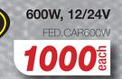 Autocraft Power Inverter 600W, 12/24V FED.CAR600W-Each